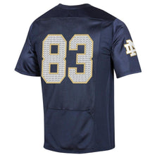 Load image into Gallery viewer, #83 Notre Dame Fighting Irish Under Armour College Football 150th Anniversary Replica Jersey - Navy