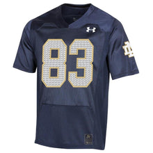 Load image into Gallery viewer, #83 Notre Dame Fighting Irish Under Armour College Football 150th Anniversary Replica Jersey - Navy