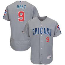 Load image into Gallery viewer, Javier Baez Chicago Cubs Majestic Road Collection Flex Base Player Jersey - Gray