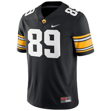 Load image into Gallery viewer, #89 Iowa Hawkeyes Nike Game Jersey - Black