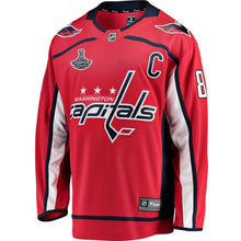 Load image into Gallery viewer, Alexander Ovechkin Washington Capitals 2018 Stanley Cup Champions Home Breakaway Player Jersey - Red