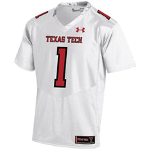 Load image into Gallery viewer, #1 Texas Tech Red Raiders Under Armour Premier Football Jersey - White