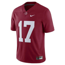 Load image into Gallery viewer, #17 Alabama Crimson Tide Nike Limited Football Jersey - Crimson