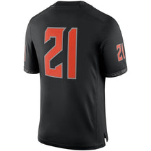 Load image into Gallery viewer, #21 Oklahoma State Cowboys Nike Game Jersey - Black