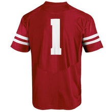 Load image into Gallery viewer, #1 Wisconsin Badgers Under Armour Logo Premier Football Jersey - Red
