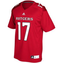 Load image into Gallery viewer, #17 Rutgers Scarlet Knights adidas Chase Football Jersey - Red