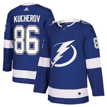 Load image into Gallery viewer, Nikita Kucherov Tampa Bay Lightning adidas Player Jersey - Blue