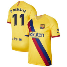 Load image into Gallery viewer, Ousmane Dembélé Barcelona 2019/20 Away Stadium Player Jersey – Yellow