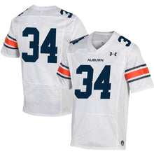 Load image into Gallery viewer, #34 Auburn Tigers Under Armour Replica Football Jersey - White