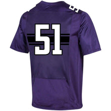 Load image into Gallery viewer, #51 Northwestern Wildcats Under Armour Replica Football Jersey - Purple