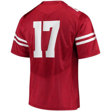 Load image into Gallery viewer, #17 Wisconsin Badgers Under Armour Football Jersey - Red