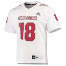 Load image into Gallery viewer, #18 NC State Wolfpack adidas Special Game Premier Jersey - White