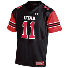 Load image into Gallery viewer, #11 Utah Utes Under Armour Replica Football Jersey - Black