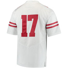 Load image into Gallery viewer, #17 Wisconsin Badgers Under Armour Premier Performance Football Jersey - White