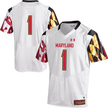 Load image into Gallery viewer, #1 Maryland Terrapins Under Armour Replica Football Jersey - White