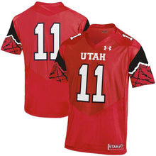Load image into Gallery viewer, #11 Utah Utes Under Armour Premier Jersey - Red