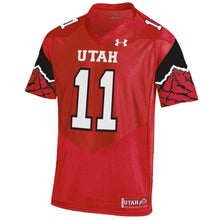 Load image into Gallery viewer, #11 Utah Utes Under Armour Premier Jersey - Red