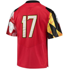 Load image into Gallery viewer, #17 Maryland Terrapins Under Armour Premier Performance Football Jersey - Red