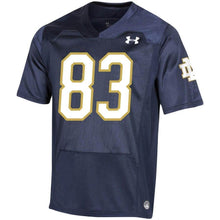 Load image into Gallery viewer, #83 Notre Dame Fighting Irish Under Armour Premier Football Jersey - Navy