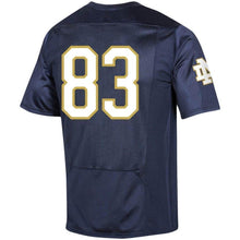 Load image into Gallery viewer, #83 Notre Dame Fighting Irish Under Armour Premier Football Jersey - Navy
