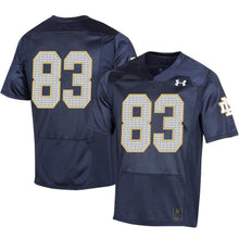 Load image into Gallery viewer, #83 Notre Dame Fighting Irish Under Armour College Football 150th Anniversary Replica Jersey - Navy